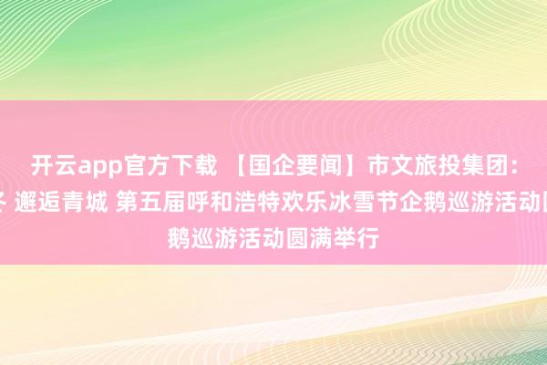 开云app官方下载 【国企要闻】市文旅投集团：萌趣暖冬 邂逅青城 第五届呼和浩特欢乐冰雪节企鹅巡游活动圆满举行
