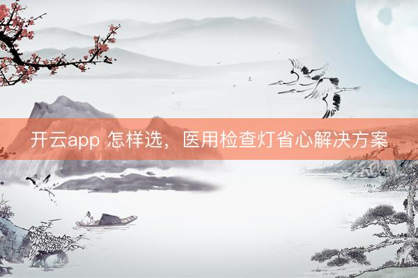 开云app 怎样选，医用检查灯省心解决方案